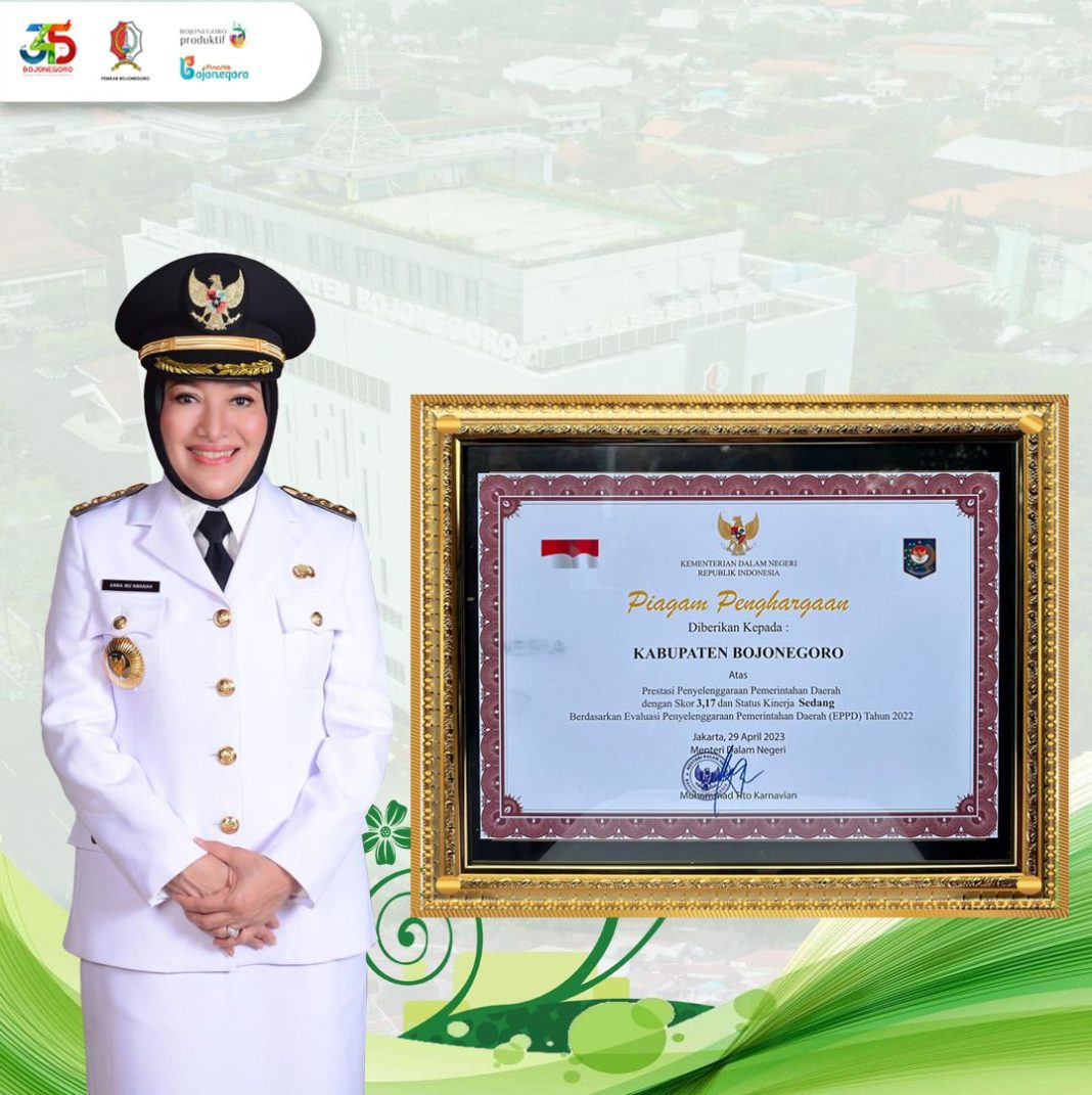 Bojonegoro Masuk Top 10 Kabupaten Berkinerja Tertinggi Secara Nasional