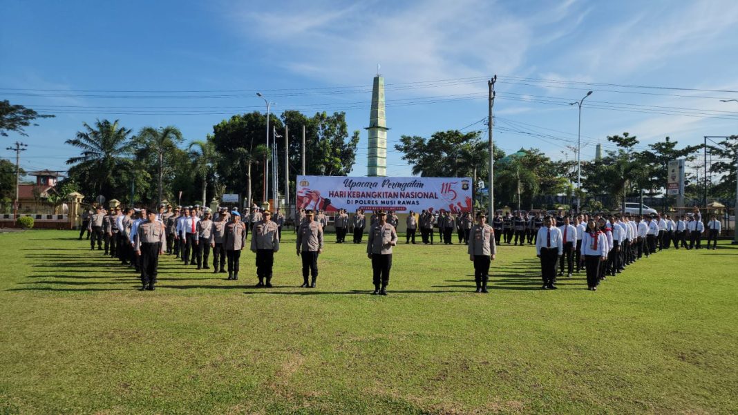 Polres Musi Rawas Beserta jajarannya Melaksanakan Upacara Hari Kebangkitan Nasional