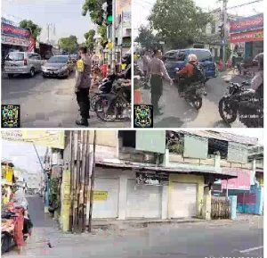 Quick Response Jajaran Polsek Gunung Anyar Dalam Giat Pengaturan Arus Lalin