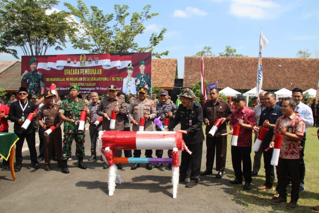 Program TMMD Sengkuyung I Tahun 2023 Kodim 0703 Cilacap Resmi Dibuka