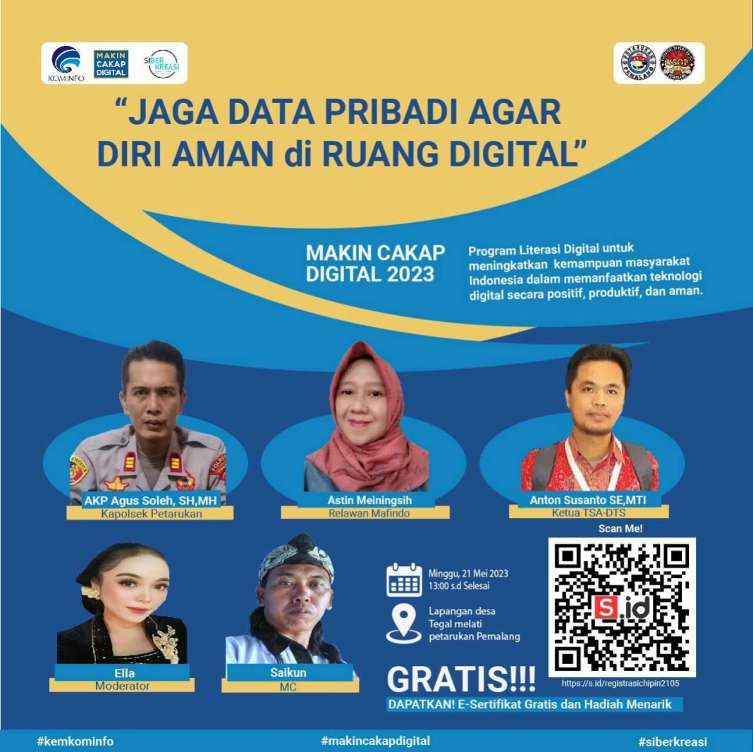Mengantisipasi Serta Melindungi Data Pribadi Agar Tetap Aman Diruang Digital Yang Berbasis Internet.