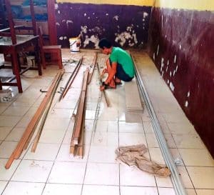 Perwakilan Orang Tua Siswa Kesal, Pekerjaan Rehab Sekolah SDN 3 Pamekarsari Oleh Pihak Ke 3 Diduga Asal Jadi,