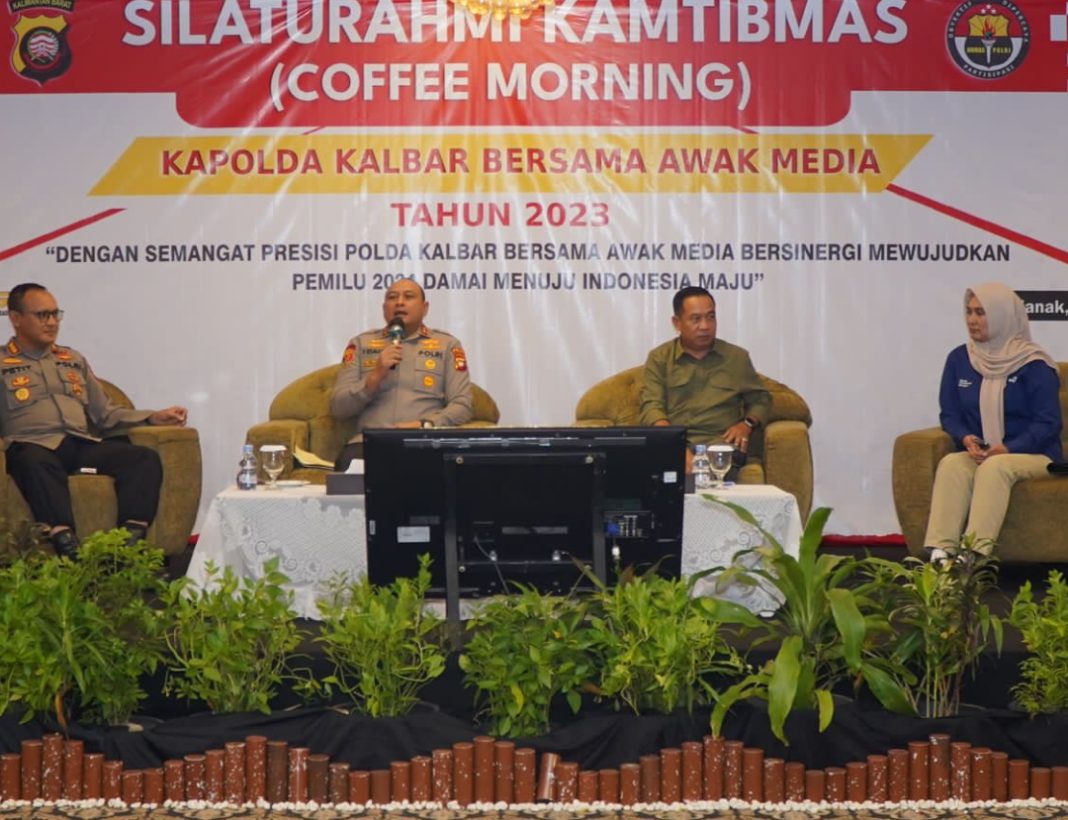 Kapolda Kalbar Gelar Silaturahmi Kamtibmas Bersama Awak Media Jelang Pemilu 2024