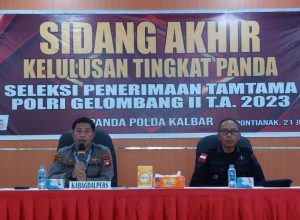 Polda Kalbar Gelar Sidang Akhir Kelulusan Penerimaan Bintara dan Tamtama Polri Tahun 2023