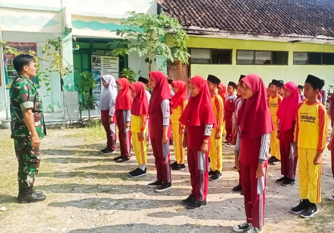 Penguatan Bela Negara, TNI di Kapas Bojonegoro bekali siswa Madrasah dengan Wasbang dan Pelatihan Dasar PBB