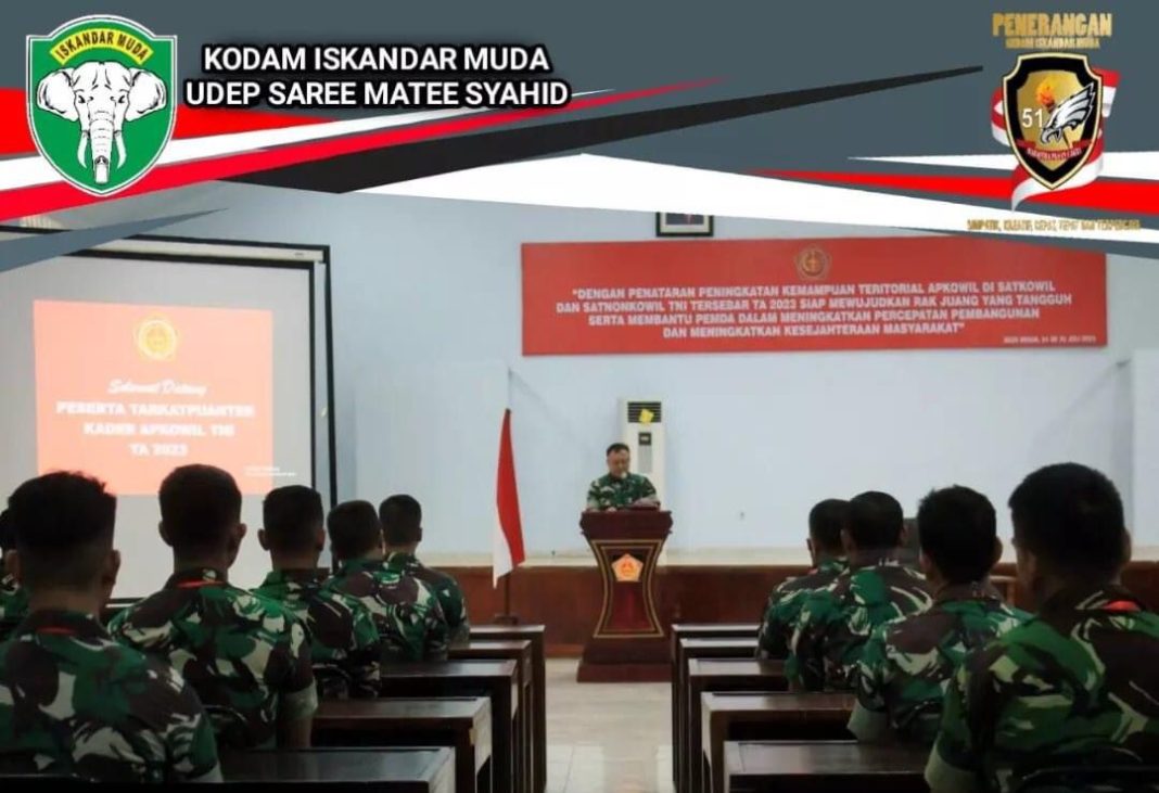 Upacara Pembukaan Penataran Katpuanter Kader Apkowil TNI AD 2023