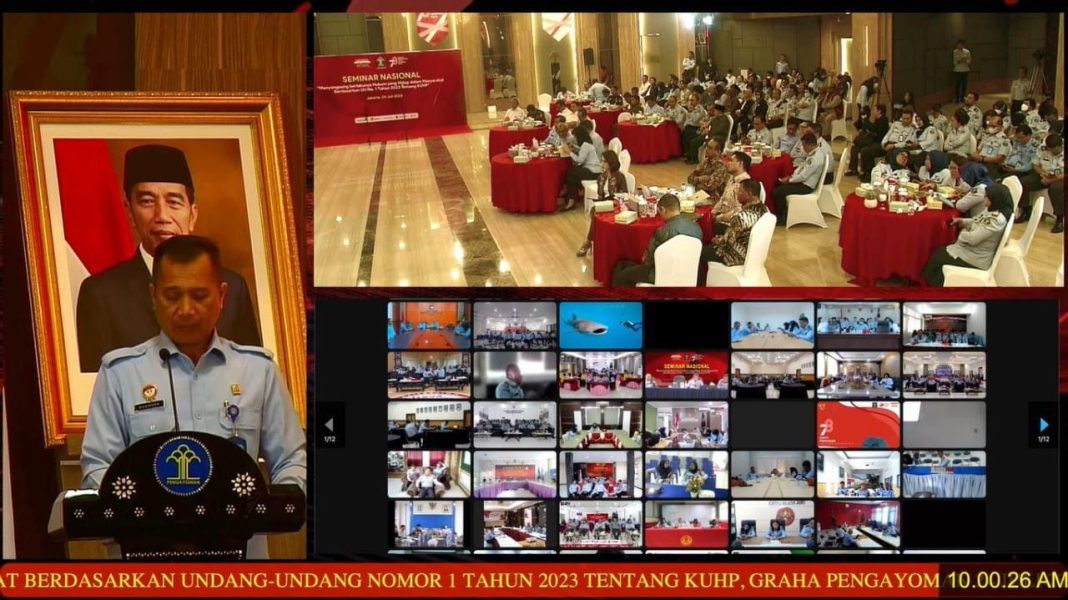 Seminar Nasional Dalam Rangka Hari Kemenkumham ke 78, Yasonna : KUHP Baru Patut Diapresiasi