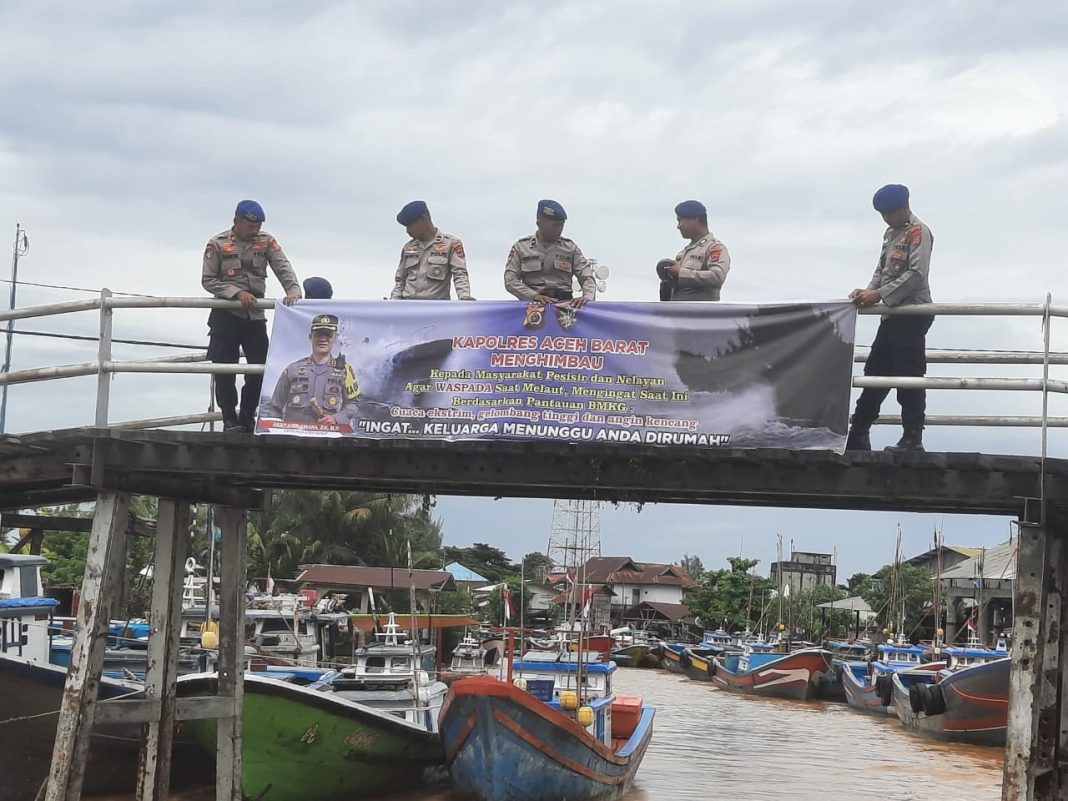 Cuaca Buruk, Polairud Polres Aceh Barat Himbau Nelayan