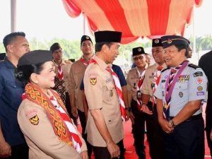 Presiden Jokowi dan Ibu Iriana Tinjau Raimuna Nasional XII