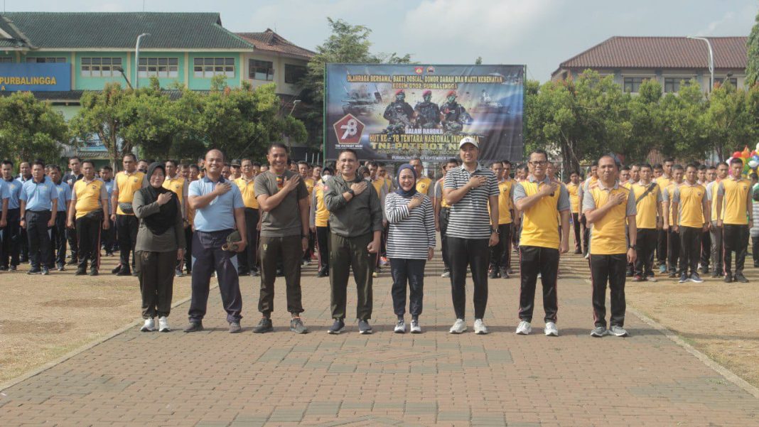 Olahraga Bersama HUT TNI, Bupati : TNI Selalu di Hati Masyarakat