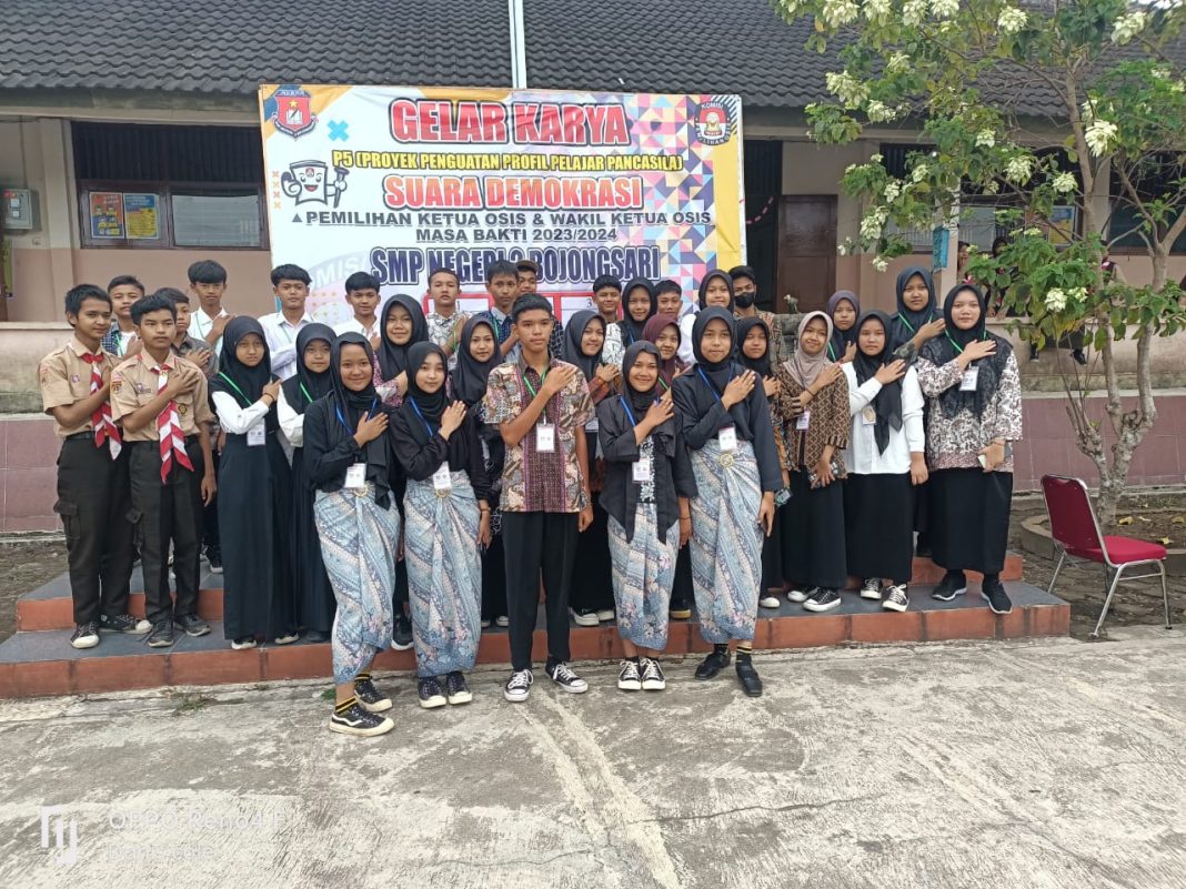 SMP Negri 2 Bojongsari Gelar Karya P5 Serta Pemilihan Ketua Dan Wakil Ketua Osis Masa Bakti 2023-2024