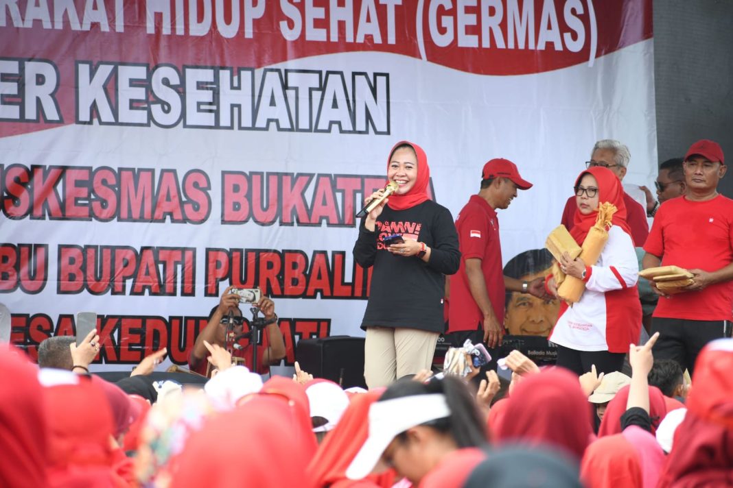 Germas di Bukateja, Bupati Tiwi Ingatkan Masyarakat Untuk Cek Kesehatan Rutin