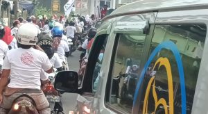 Pawai Ratusan Pengendara Menjelang Sholawat Kebangsaan Bersama Ganjar Pranowo
