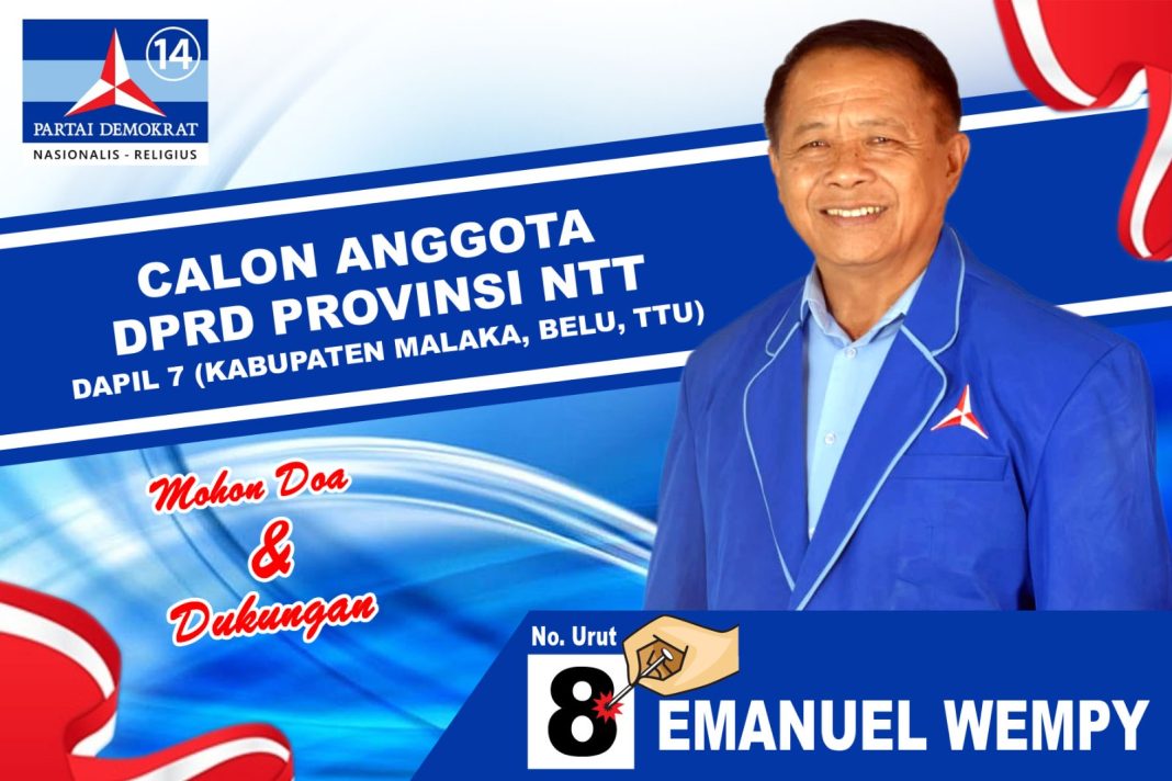 Maju Caleg DPRD Provinsi NTT, Emanuel Wempy Ucapkan Terima Kasih ke Partai Demokrat