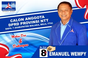 Maju Caleg DPRD Provinsi NTT, Emanuel Wempy Ucapkan Terima Kasih ke Partai Demokrat 