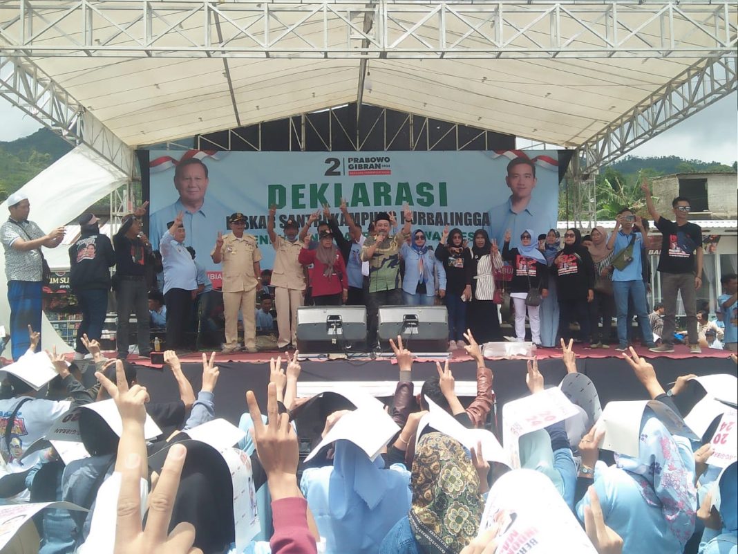 Deklarasi Santri Deso se-Purbalingga Dukung Prabowo-Gibran Menang Satu Putaran