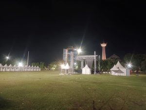 Lapangan Pancasila Semarang pasca guyuran hujan deras ( 27/10/2024 )