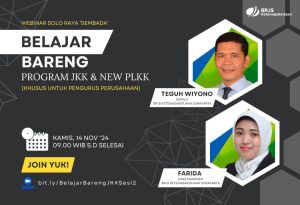 Pamflet Kegiatan BPJS Ketenagakerjaan Untuk Acara Webinar Gratis Besok