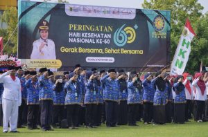 Upacara Peringatan Hari Kesehatan Nasional Di Depan Gedung Balaikota Kabupaten Klaten