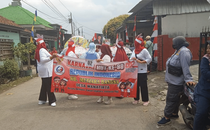 Rayakan HUT ke-80 RI, Gebyar Merah Putih dan Karnaval Meriah di Desa Wanatirta