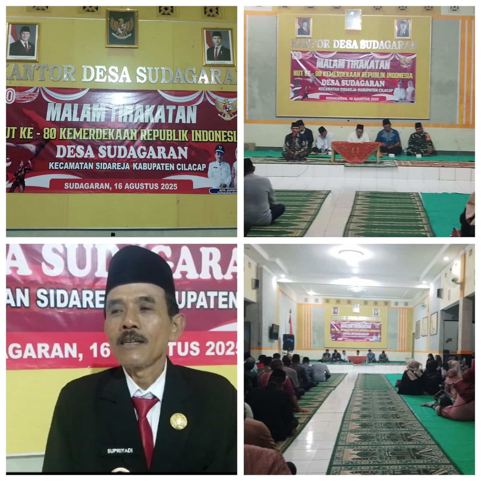 Desa Sudagaran Gelar Malam Tirakatan Penuh Khidmat Peringati HUT ke-80 RI