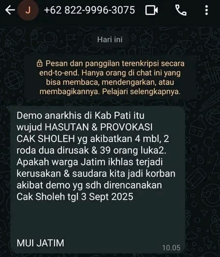 Pesan Misterius Soal Demo 3 September, Adu Domba, Fakta, atau Ketar-Ketir?