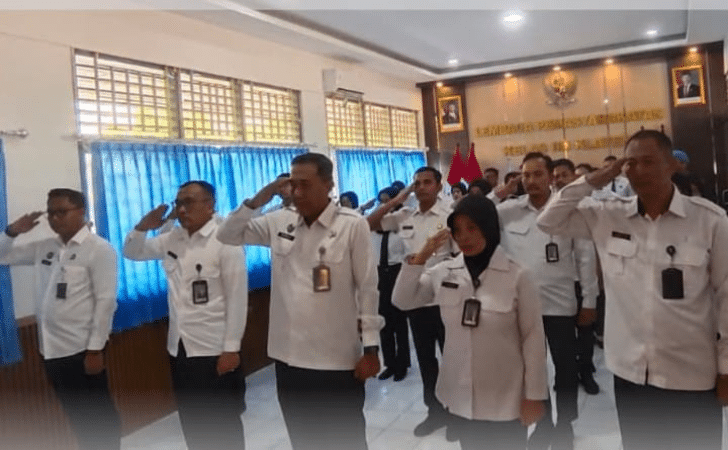 Perkuat Netralitas Dan Sinergi Kalapas Klaten Dan  Jajaran  Ikut Apel Bersama ASN Kemenko Hukum HAM, Imigrasi Dan Pemasyarakatan