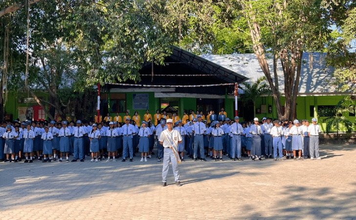 Apel Bersama Polda NTT di SMAN 4 Kupang, Pelajar Diingatkan Tertib Berlalu Lintas