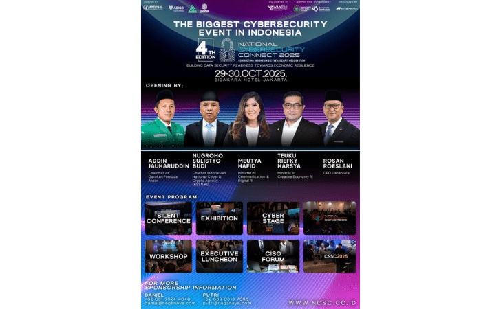 NCC 2025 Dapat Dukungan Penuh BSSN, Kemenkominfo, dan Kemenekraf
