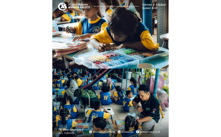 Bulan Inklusi Keuangan 2025 PT BPR Syariah Annisa Mukti Gelar Lomba Mewarnai Bersama Siswa TK Bina Anaprasa 
