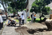 Siap Musim Hujan Bapas Klaten Lakukan Penimbunan Tanah Dan Pemasangan Saluran Air Untuk Cegah Genangan