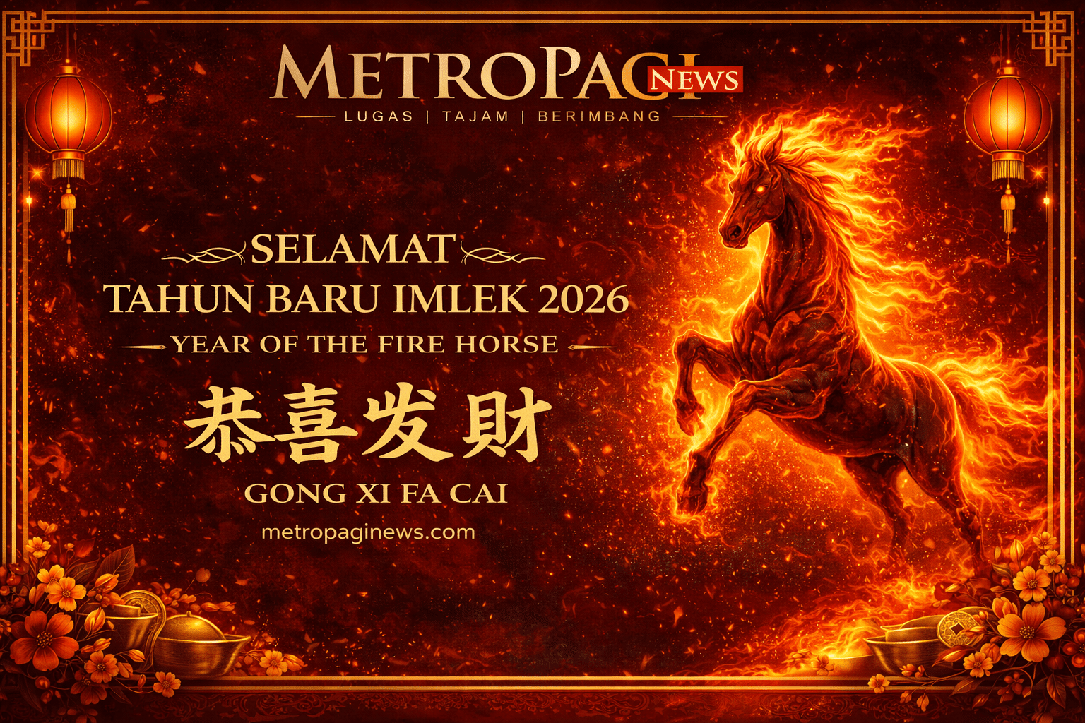 Pemimpin Redaksi Metropaginews.com Ucapkan Selamat Tahun Baru Imlek, Gong Xi Fa Cai