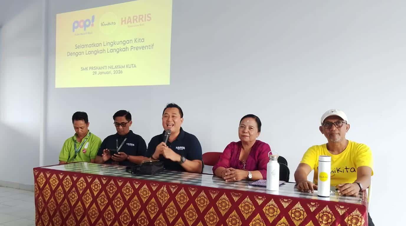 SMKS Prshanti Nilayam Kuta Gandeng Harris Hotel, Tanamkan Kesadaran Lingkungan Sejak Dini
