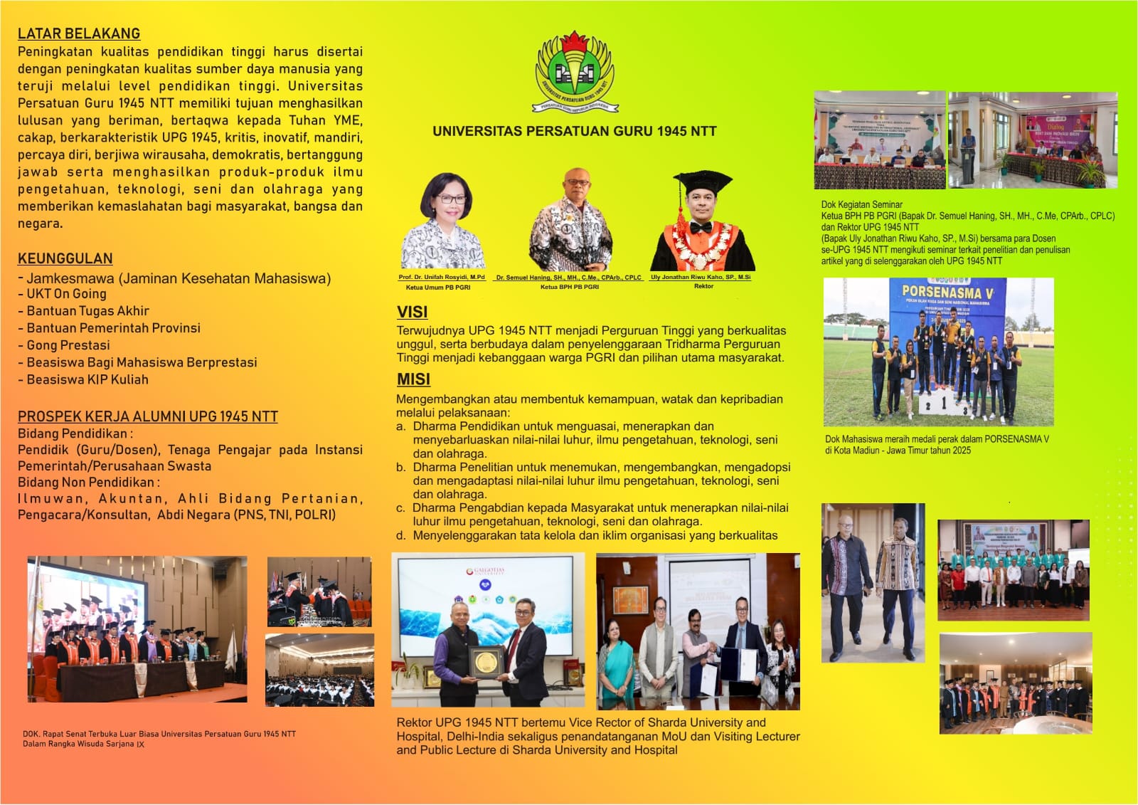 UPG 1945 Kupang Genjot Penerimaan Mahasiswa Baru 2026, Target 1.500 Mahasiswa
