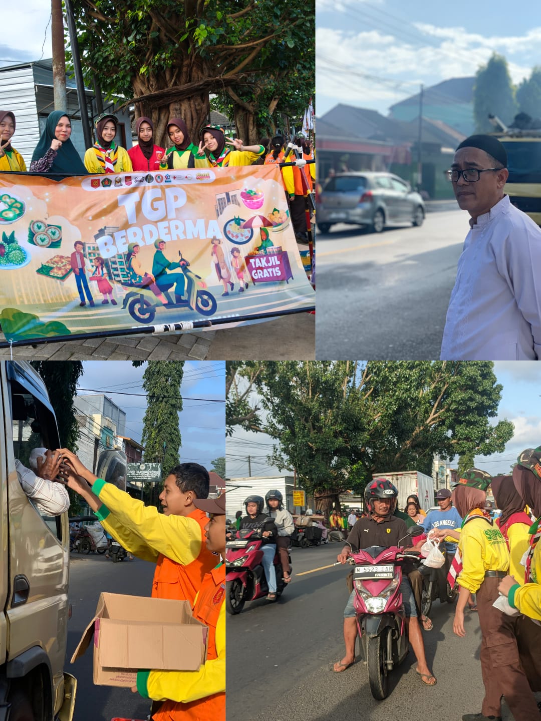 Ramadan Penuh Makna, Siswa SMPN 2 Sumberpucung Turun ke Jalan Berbagi Takjil dan Menanamkan Nilai Kepedulian Sosial