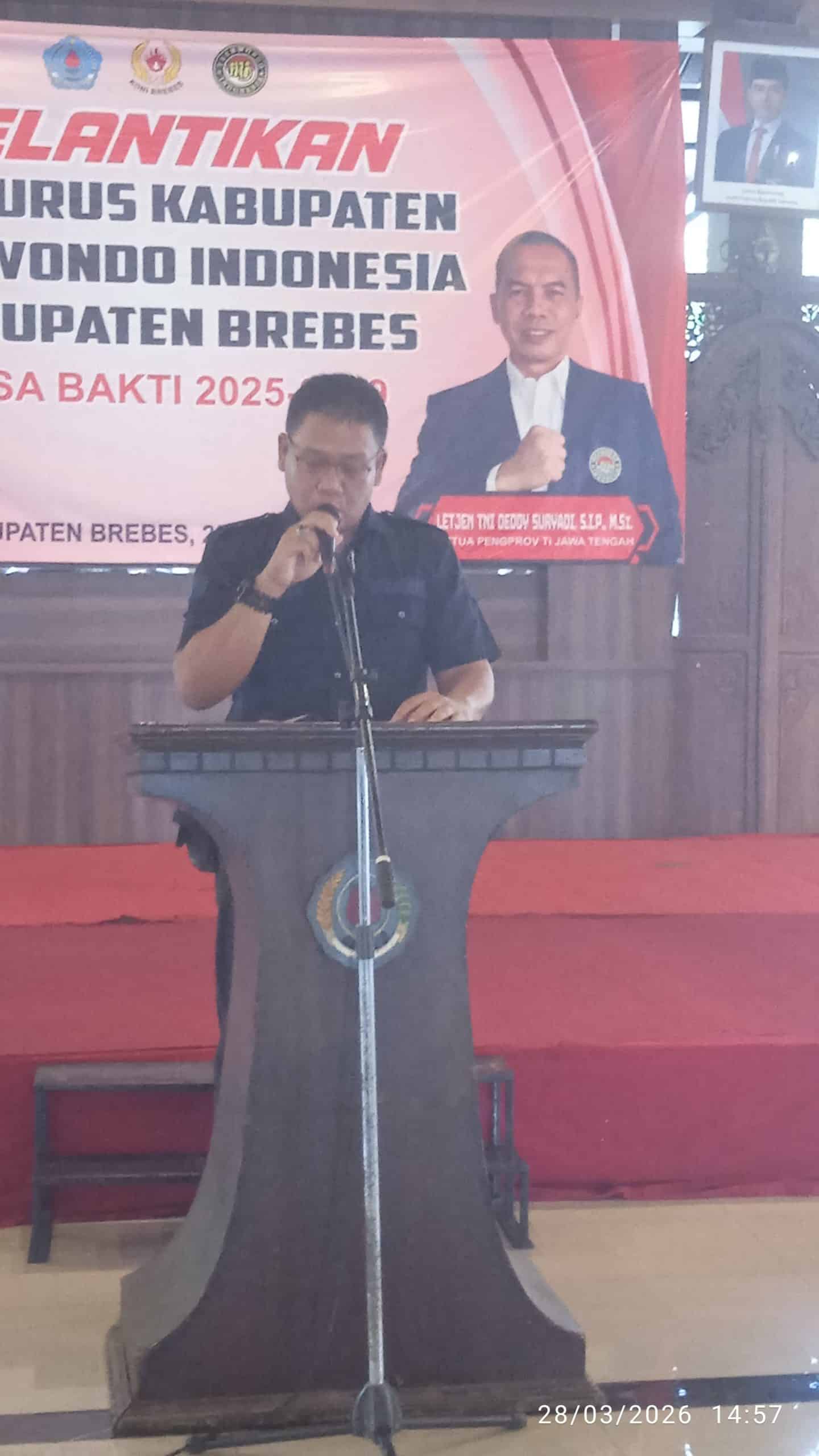 Pengurus Taekwondo Indonesia Kabupaten Brebes Resmi Dilantik untuk Masa Bakti 2025–2029