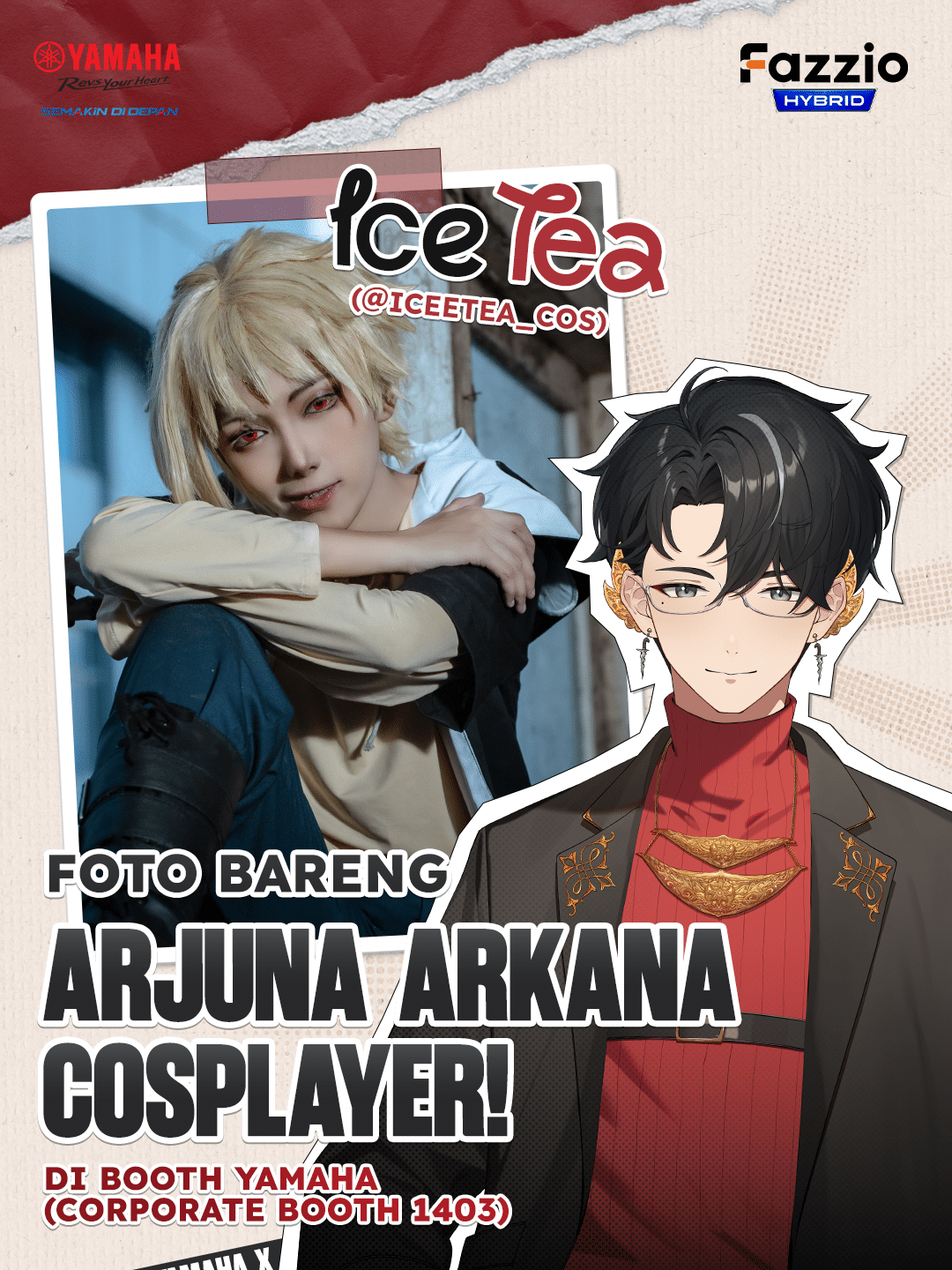 Yamaha Fazzio Hadirkan Kolaborasi dengan VTuber Arjuna Arkana di Comic Frontier 22
