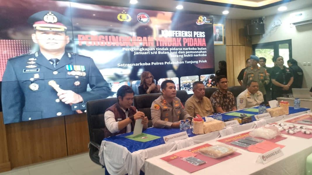 Polres Pelabuhan Tanjung Priok Ungkap 58 Kasus Narkotika Senilai 37 Milyar, Barang Bukti Dimusnakan dan Selamatkan 67 Ribu Jiwa