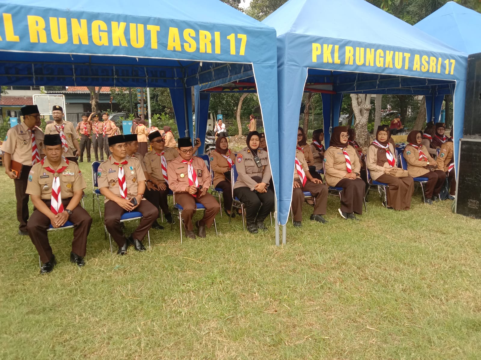 Danramil Rungkut Mayor Inf Sumarji Hadiri Pengukuhan Pramuka Garuda 2026,Pramuka Rungkut Cetak Rekor MURI