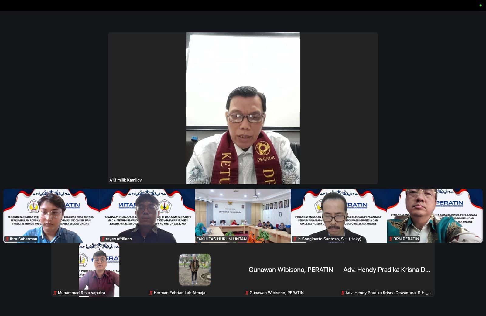 PERATIN dan FH Universitas Tanjungpura Resmi Jalin Kerja Sama Strategis untuk Memperkuat Ekosistem Hukum Digital dan Pengembangan Profesi Advokat