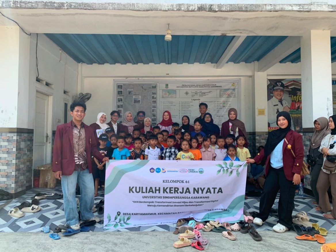 Tingkatkan Minat Baca Anak Sejak Dini, Mahasiswa KKN UNSIKA Kelompok 61 Desa Karyamakmur Berkolaborasi dengan Dinas Kearsipan dan Perpustakaan Kabupaten Karawang melalui Program "Literasi Ceria Anak Desa"