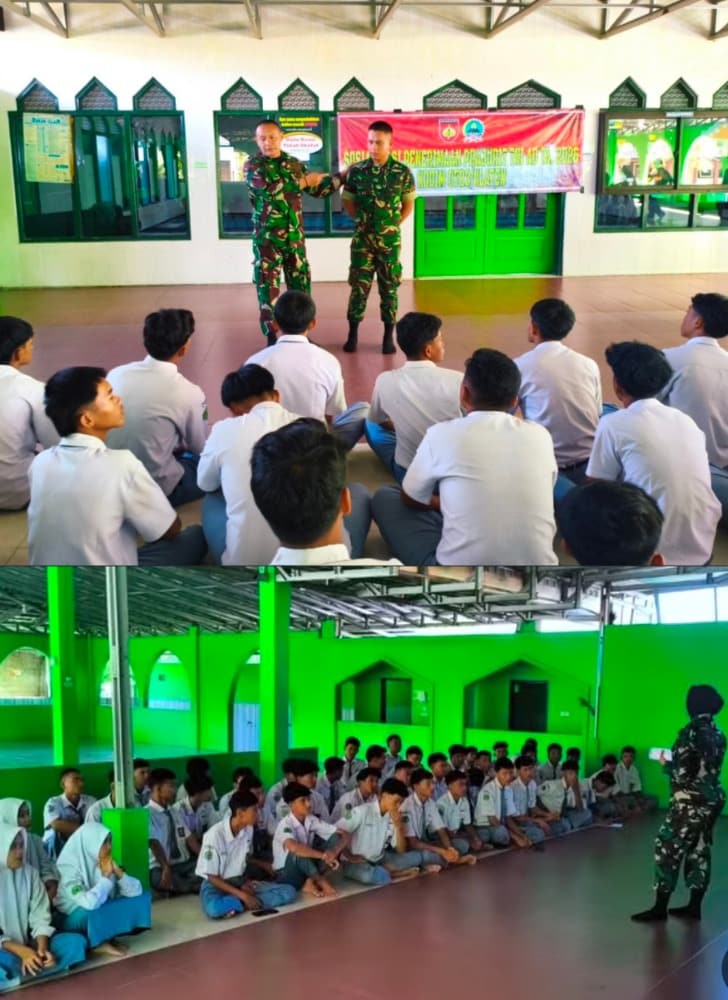 Sosialisasi Kodim 0723 Klaten di SMK N 1 Trucuk (dok foto @ Pitut Saputra)