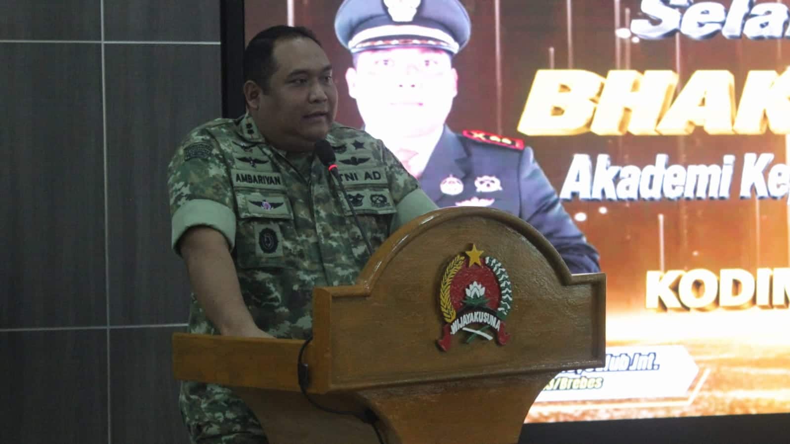 Dandim 0713/Brebes Terima Taruna-Taruni Akpol, Siap Dukung Bhakti Taruna Di Sekolah Rakyat Kabupaten Brebes
