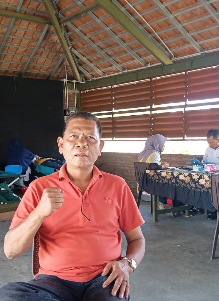 Manajer Water Gong Resto saat ditemui di lokasi kegiatan (dok foto @ Pitut Saputra)