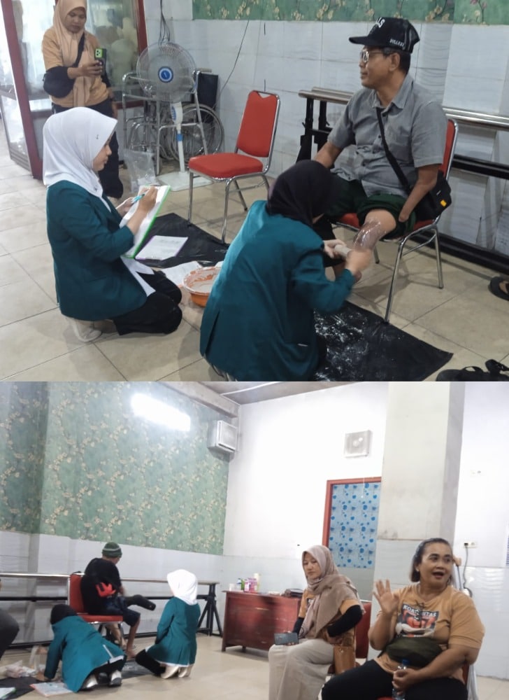Prosesi Pengukuran Soket Kaki Palsu (dok foto @Pitut Saputra)