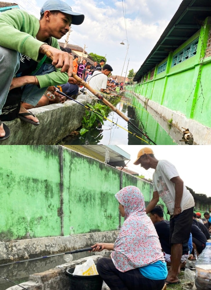 Mancing Hore warga RW 03 Kuncen Sidodadi Delanggu (dok foto @Pitut Saputra)