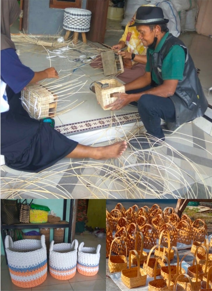 Pelatihan Anyaman CRM Craft dan PKK Simo Boyolali (dok foto @ Pitut Saputra)