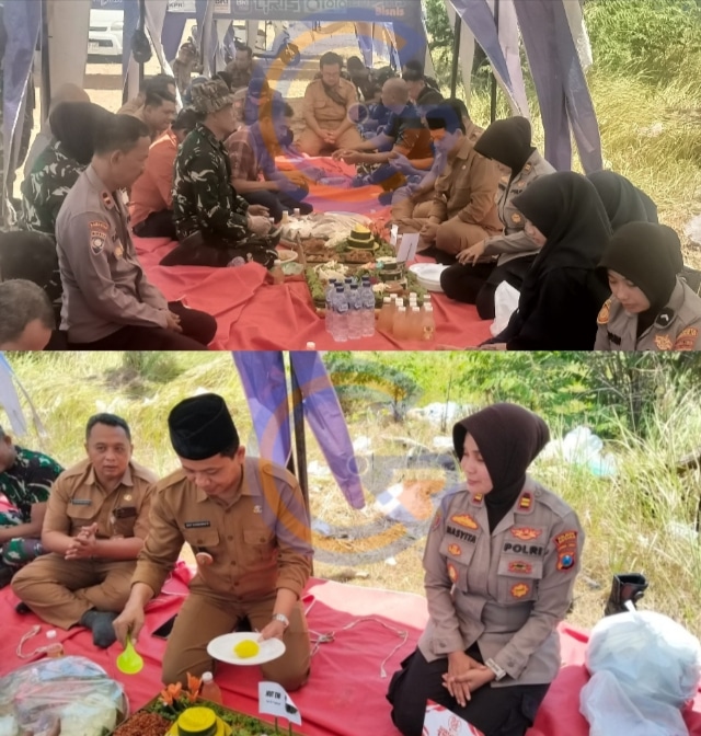 HUT TNI ke 81 Kapolsek Sedati Berikan Kejutan Nasi Tumpeng ke Danramil 0816/18 Sedati