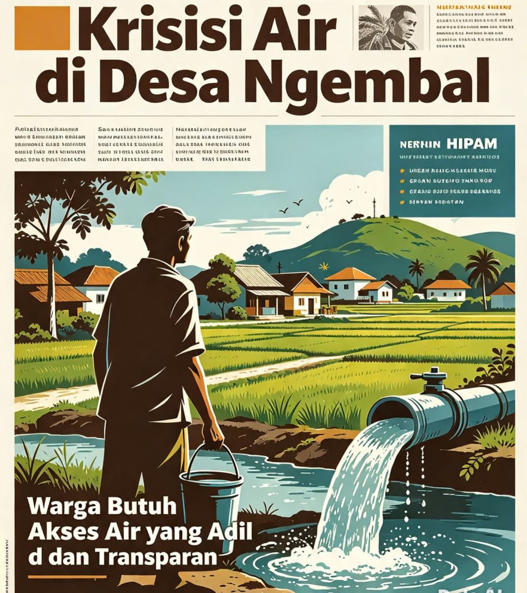 Ironis! Sumber Air Ada, Warga Desa Ngembal Justru Kesulitan Air Bersih, Pengelolaan HIPAM Dipertanyakan
