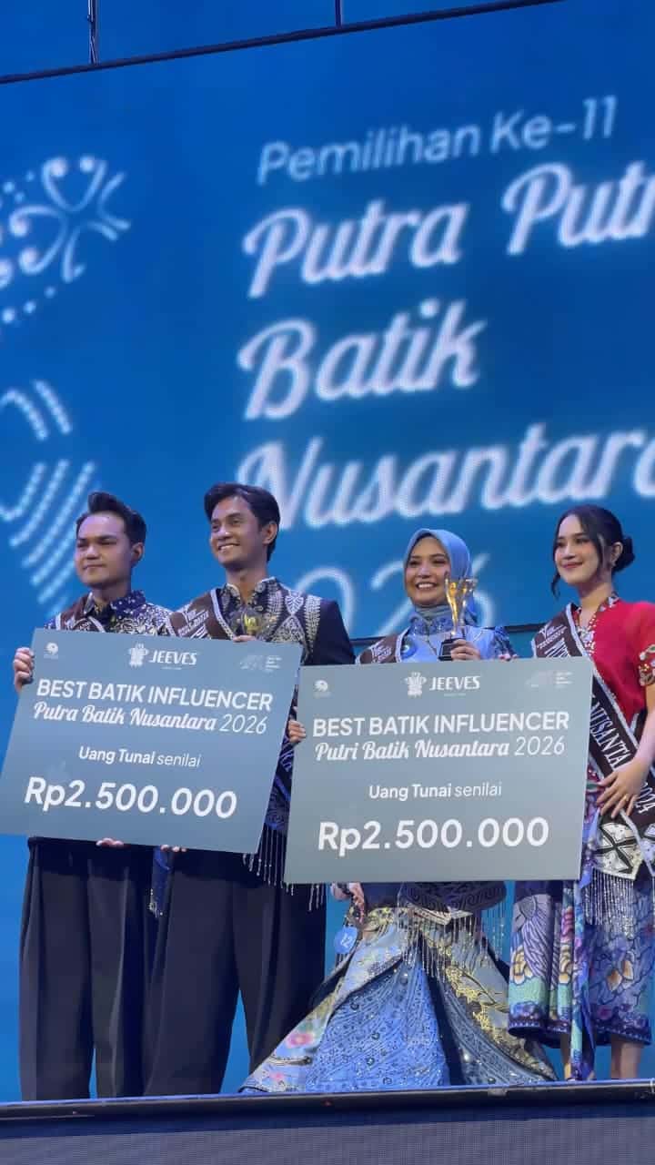 Nur Syifa Nadiastuti, Perwakilan Sulawesi Selatan, Raih Best Influencer Putra Putri Batik Nusantara 2026